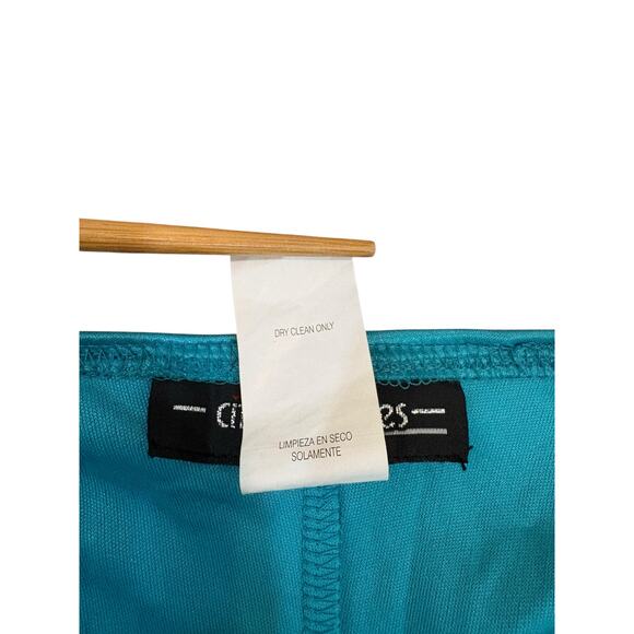 Y2K City Triangles Dress Turquoise Blue Halter Maxi Beaded Sequin Empire Waist S - Picture 7 of 7